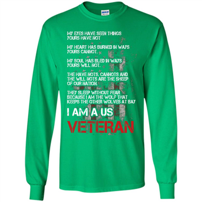 Military T-shirt I Am A Us Veteran T-shirt Irish Green