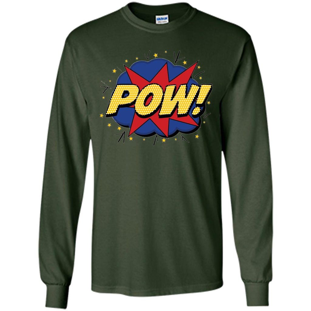POW Comic Book Bubble T-shirt Forest Green