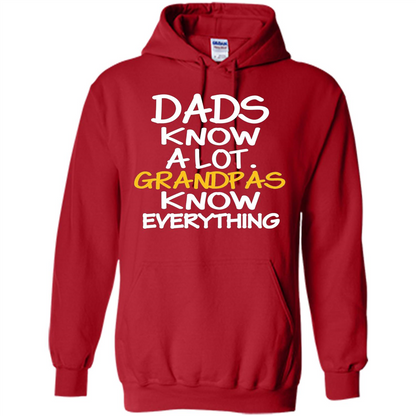 Fathers Day T-shirt Dads Know A Lot Grandpas Know Everything Red