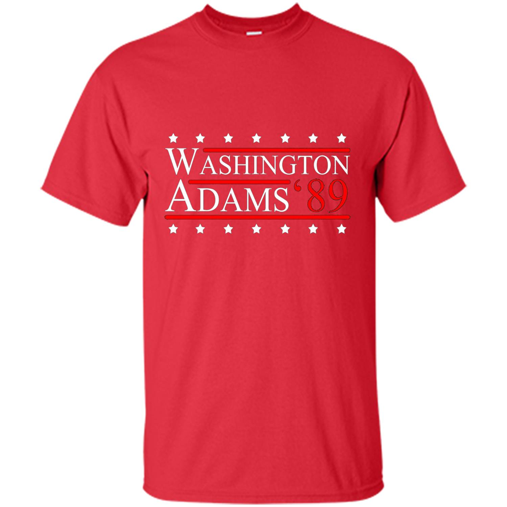 Washington Adams 1789 July 4th T-shirt Red