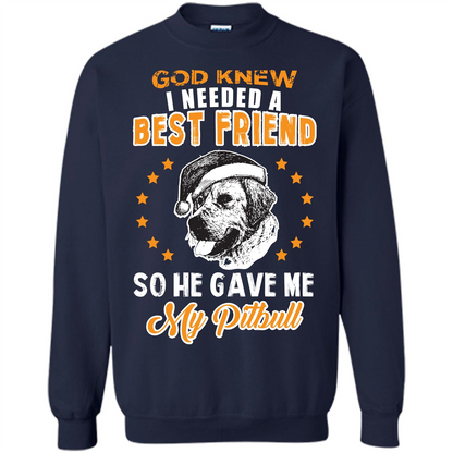 Pitbull T-shirt God Knew I Needed A Best Friend