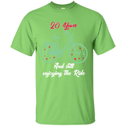 Anniversary T-shirt 20 Years And Still Enjoying The Ride Lime