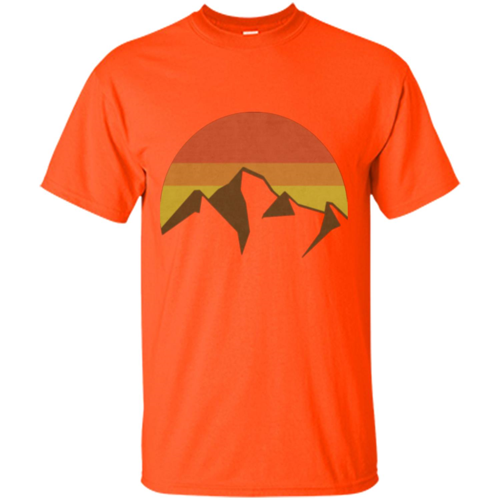 Mountain And Fall Sun T-shirt Orange