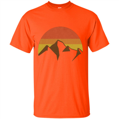 Mountain And Fall Sun T-shirt Orange