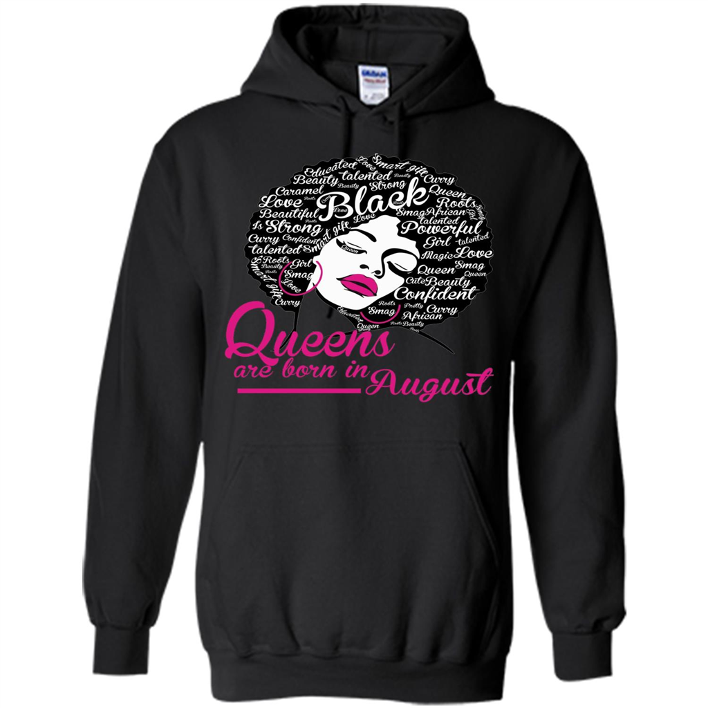 Queens Are Born In August T-shirt Black