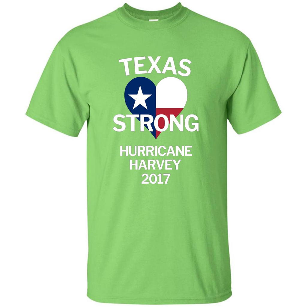 Texas Strong Hurricane Harvey 2017 T-shirt Lime