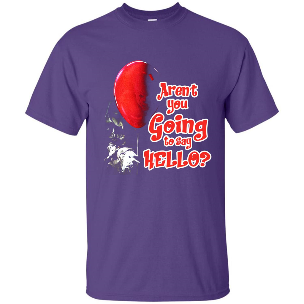 Halloween T-shirt Aren't You Going To Say Hello T-shirt Purple