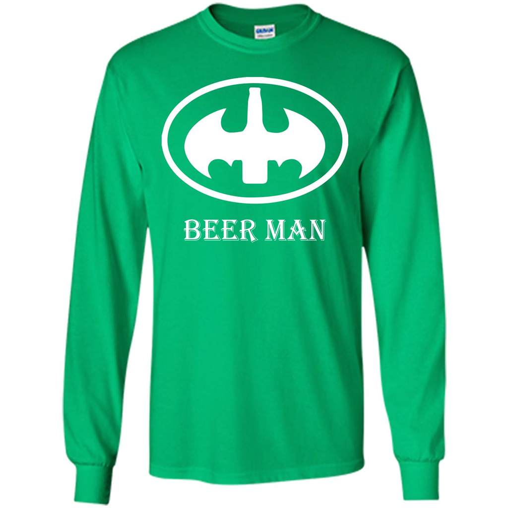 Beer Man T-shirt Funny Logo T-shirt Irish Green