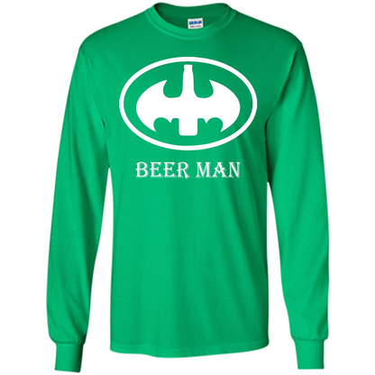 Beer Man T-shirt Funny Logo T-shirt Irish Green