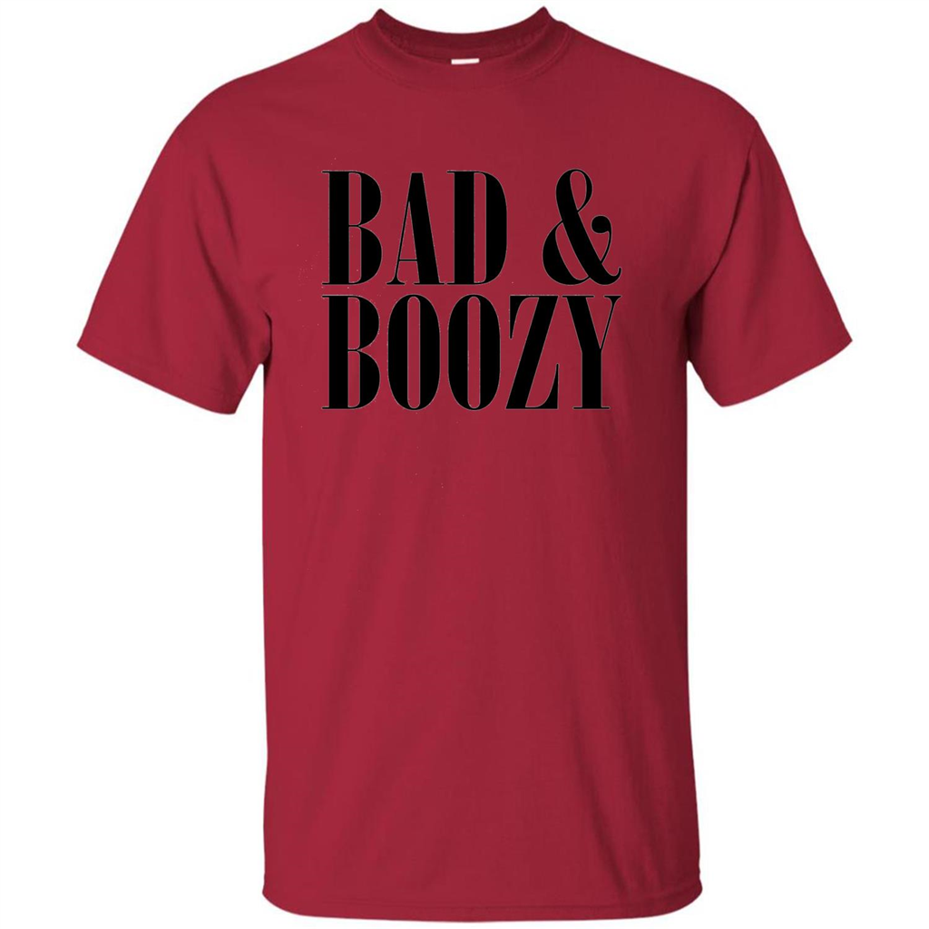 Bad And Boozy T-shirt Summer Beer Funny T-shirt Cardinal