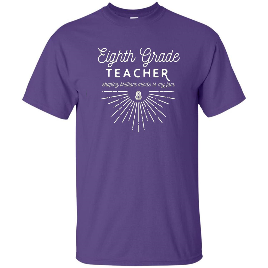 Teacher T-Shirts by F5 Eighth Grade Teacher T-shirt Purple