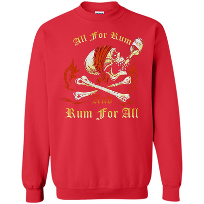 Rum T-shirt All for Rum And Rum For All T-shirt Red