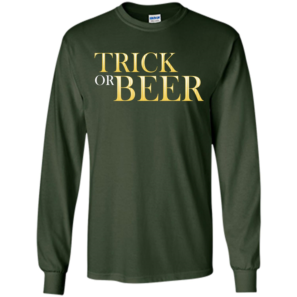 Beer T-shirt Trick Or Beer T-shirt Forest Green
