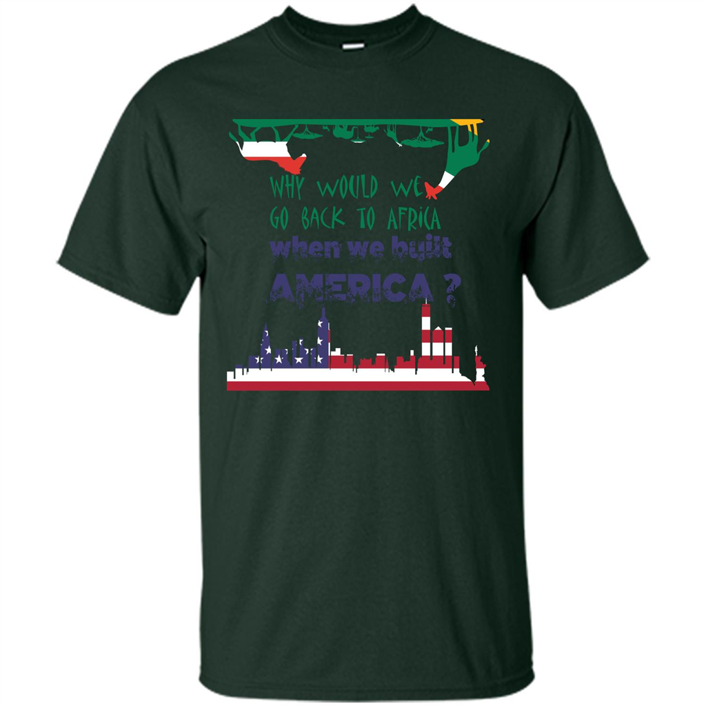 Africa - America T-shirt Build America Forest Green