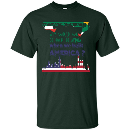 Africa - America T-shirt Build America Forest Green