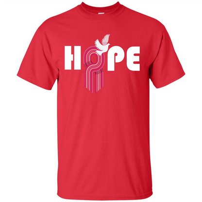 Cancer Awareness T-shirt Hope Red