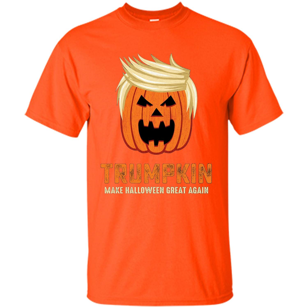 Halloween Trumpkin Funny T-Shirt Make Halloween Great Again Orange