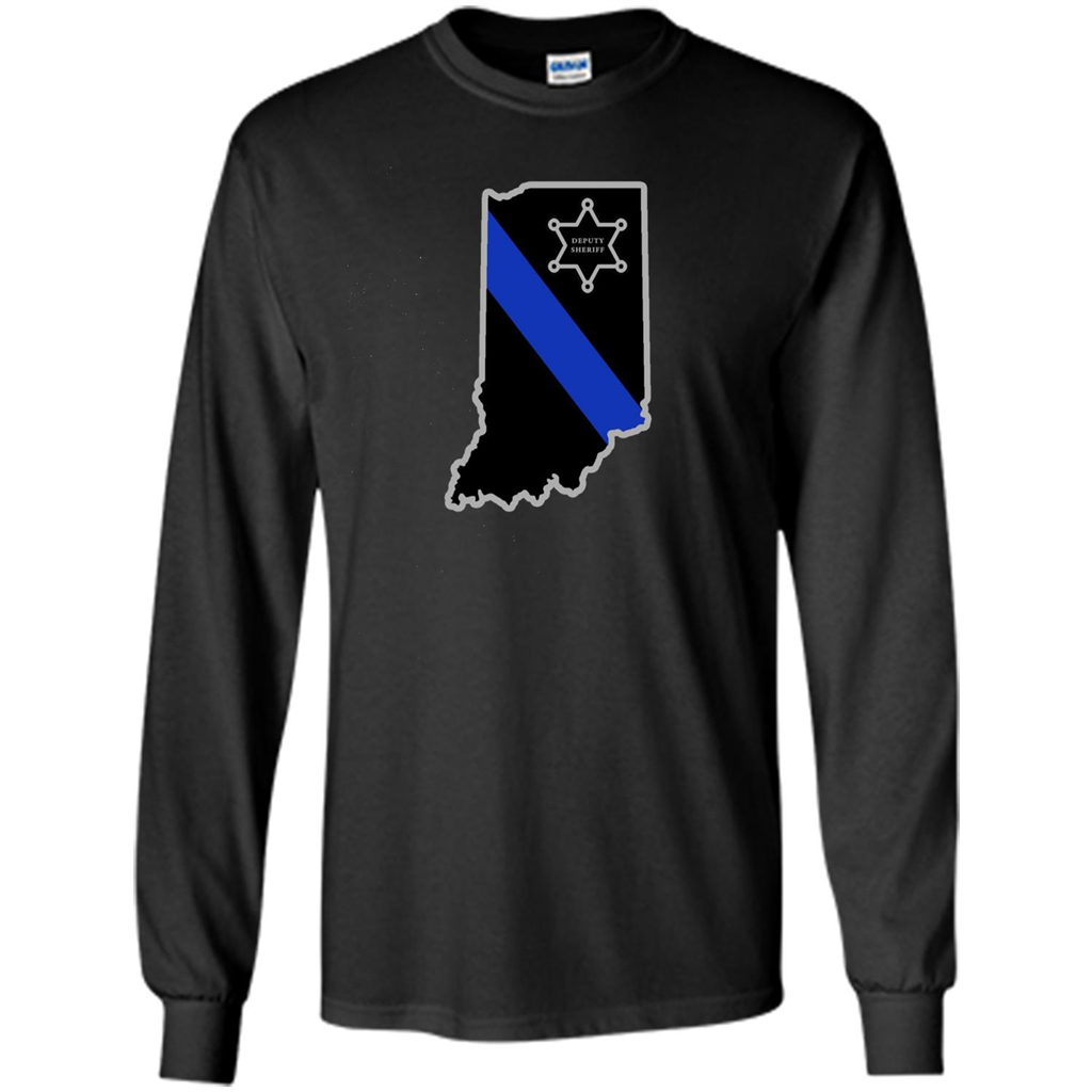 Indiana Sheriff Deputy Thin Blue Line Deputy Sheriff T-shirt Orange