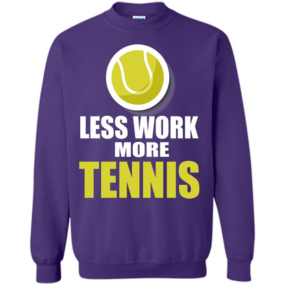 Tennis T-shirt Less Work More Tennis Orange