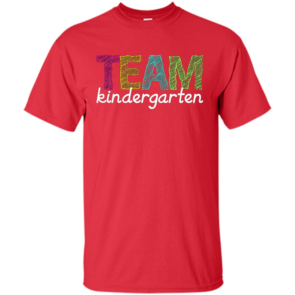 Team Kindergarten Grade Teacher T-Shirt Red