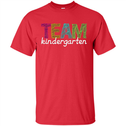 Team Kindergarten Grade Teacher T-Shirt Red