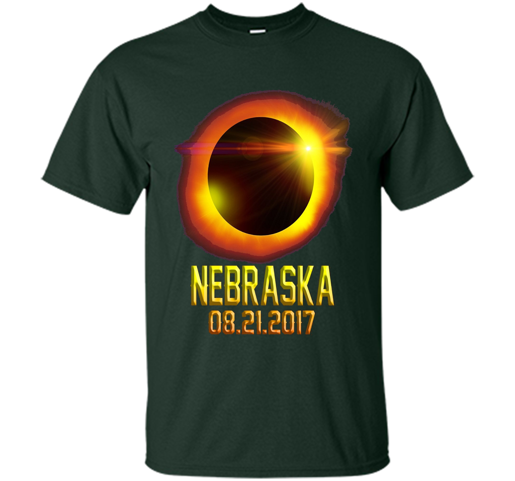 Nebraska Total Solar Eclipse 2017 T-shirt Forest Green