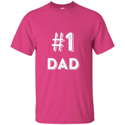 Fathers Day T-shirt Dad No.1 T-shirt Heliconia