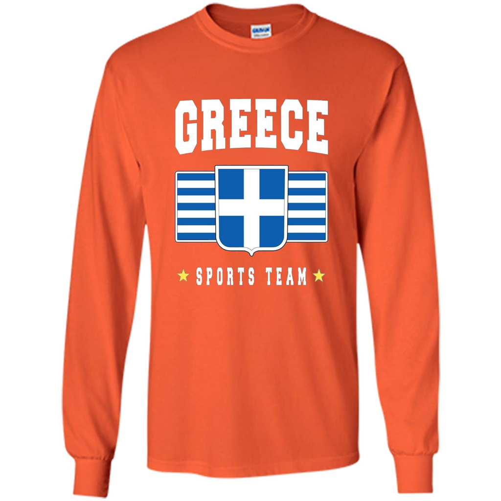 GREECE T-shirt Greek Flag T-shirt Sports Team Orange