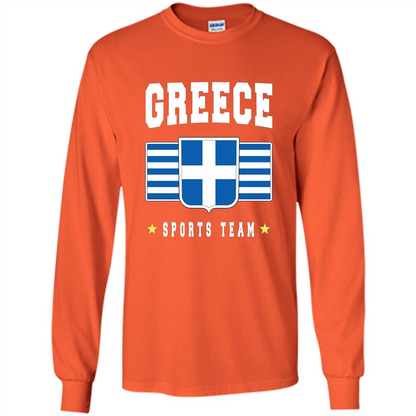 GREECE T-shirt Greek Flag T-shirt Sports Team Orange