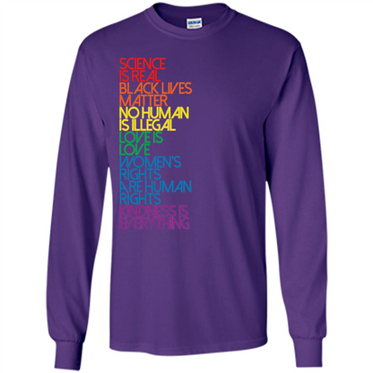 Science Is Real Black Lives Matter T-shirt Purple