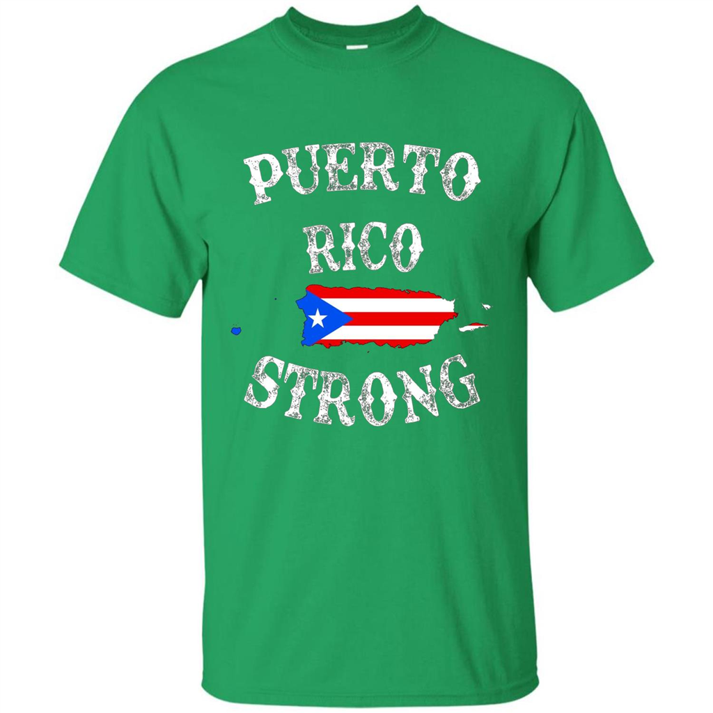 Love Puerto Rico - Puerto Rico Strong Flag T-shirt Irish Green