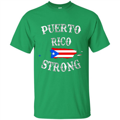 Love Puerto Rico - Puerto Rico Strong Flag T-shirt Irish Green