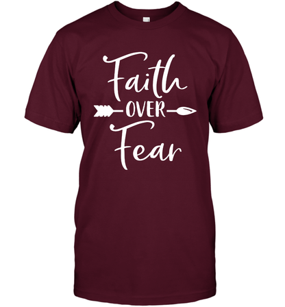 Faith Over Fear Shirt T-Shirt T-Shirt Maroon