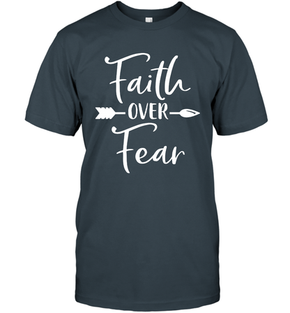 Faith Over Fear Shirt T-Shirt T-Shirt Charcoal