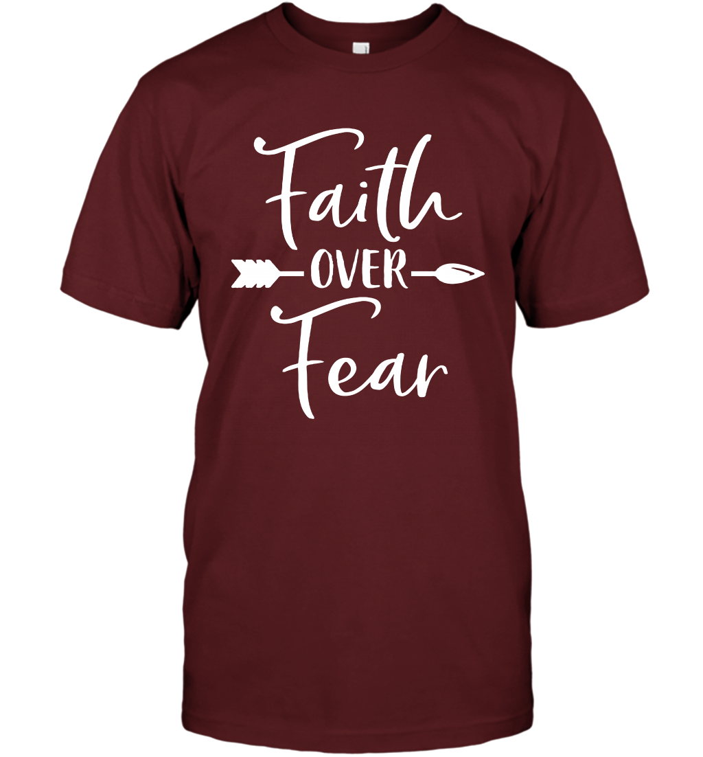 Faith Over Fear Shirt T-Shirt T-Shirt Cardinal
