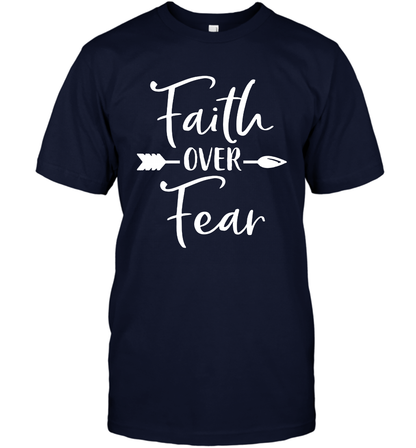 Faith Over Fear Shirt T-Shirt T-Shirt Navy