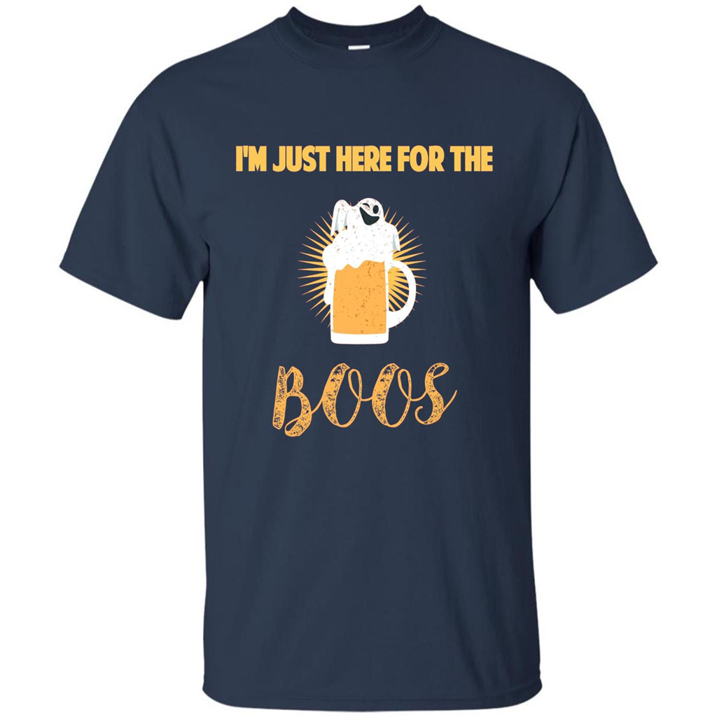 Im Just Here for Boos Funny Halloween T-shirt Navy