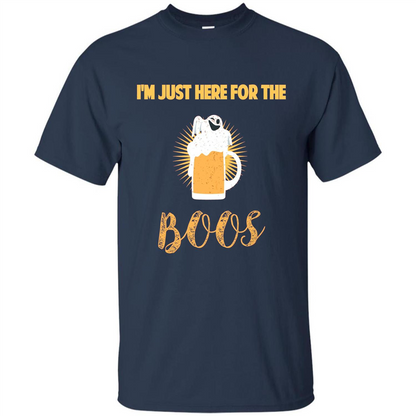 Im Just Here for Boos Funny Halloween T-shirt Navy