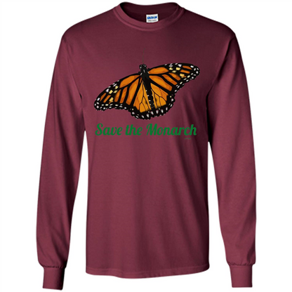 Save the Monarch Butterfly T-shirt Maroon