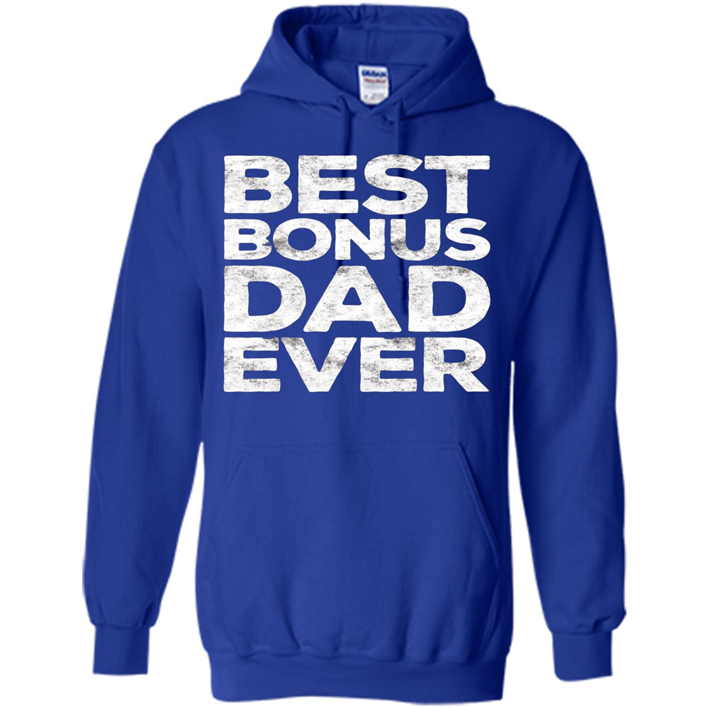 Fathers Day T-shirt Best Bonus Dad Ever Royal