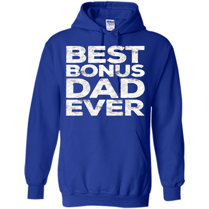 Fathers Day T-shirt Best Bonus Dad Ever Royal