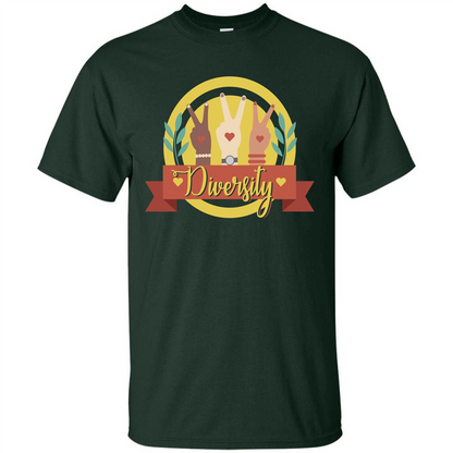 Diversity T-shirt Human Rights T-shirt Forest Green