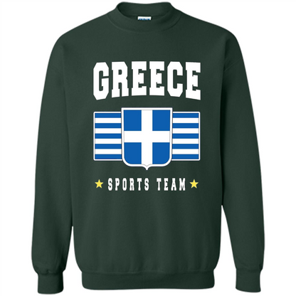 GREECE T-shirt Greek Flag T-shirt Sports Team Forest Green