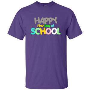 Happy First Day of School Colorful T-shirt