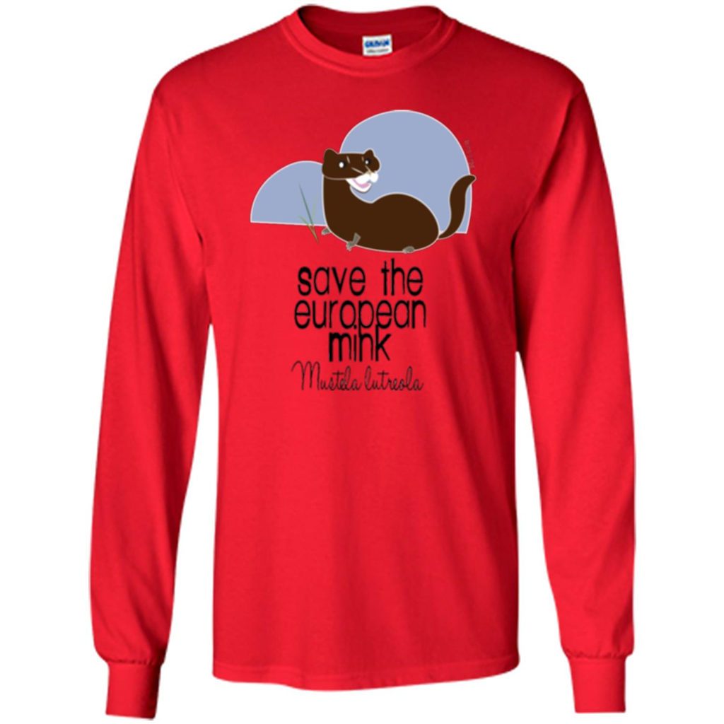 Save The European Mink T-shirt Red