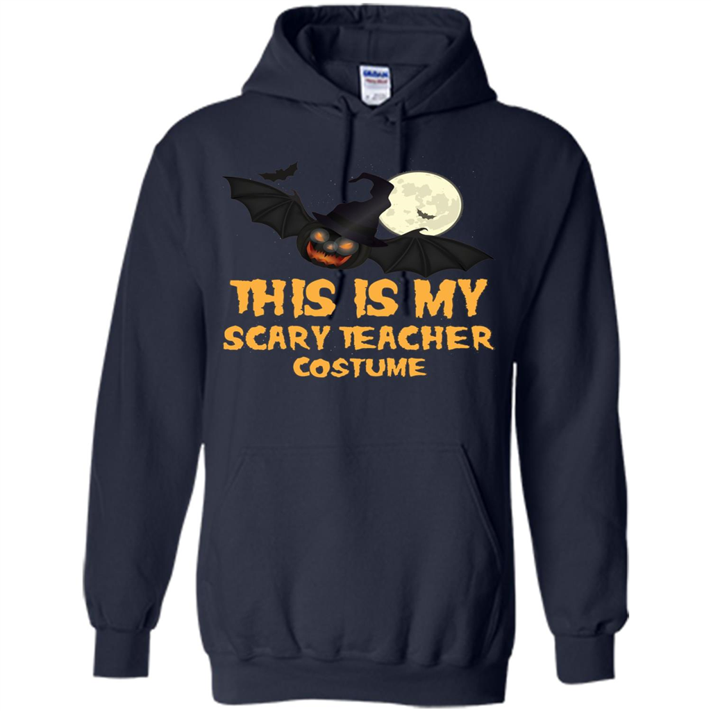 Funny Halloween Teacher T-shirt This is My Scary Teacher Costume Navy