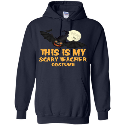 Funny Halloween Teacher T-shirt This is My Scary Teacher Costume Navy