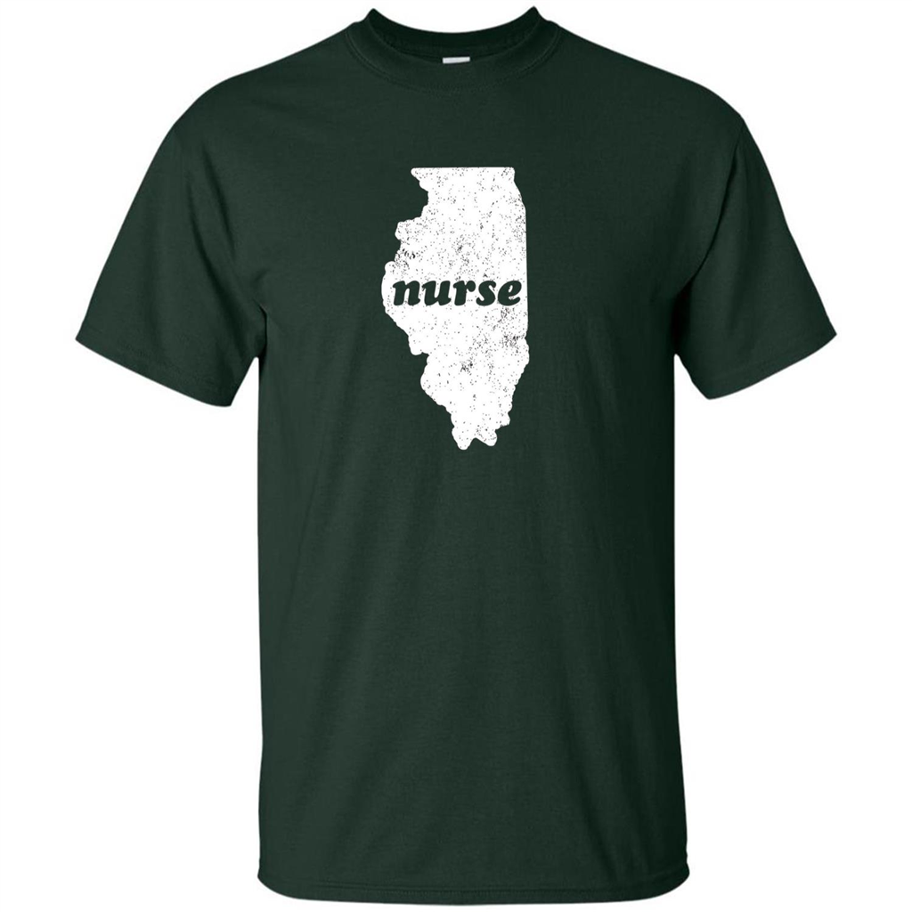 Nursing T-shirt Nurse Graduation Illinois T-shirt Forest Green