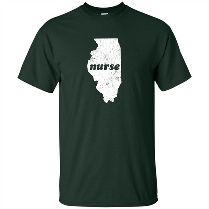 Nursing T-shirt Nurse Graduation Illinois T-shirt Forest Green