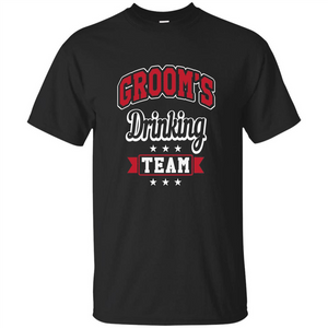 Funny Groom's Drinking Team T-shirt Bachelor Party